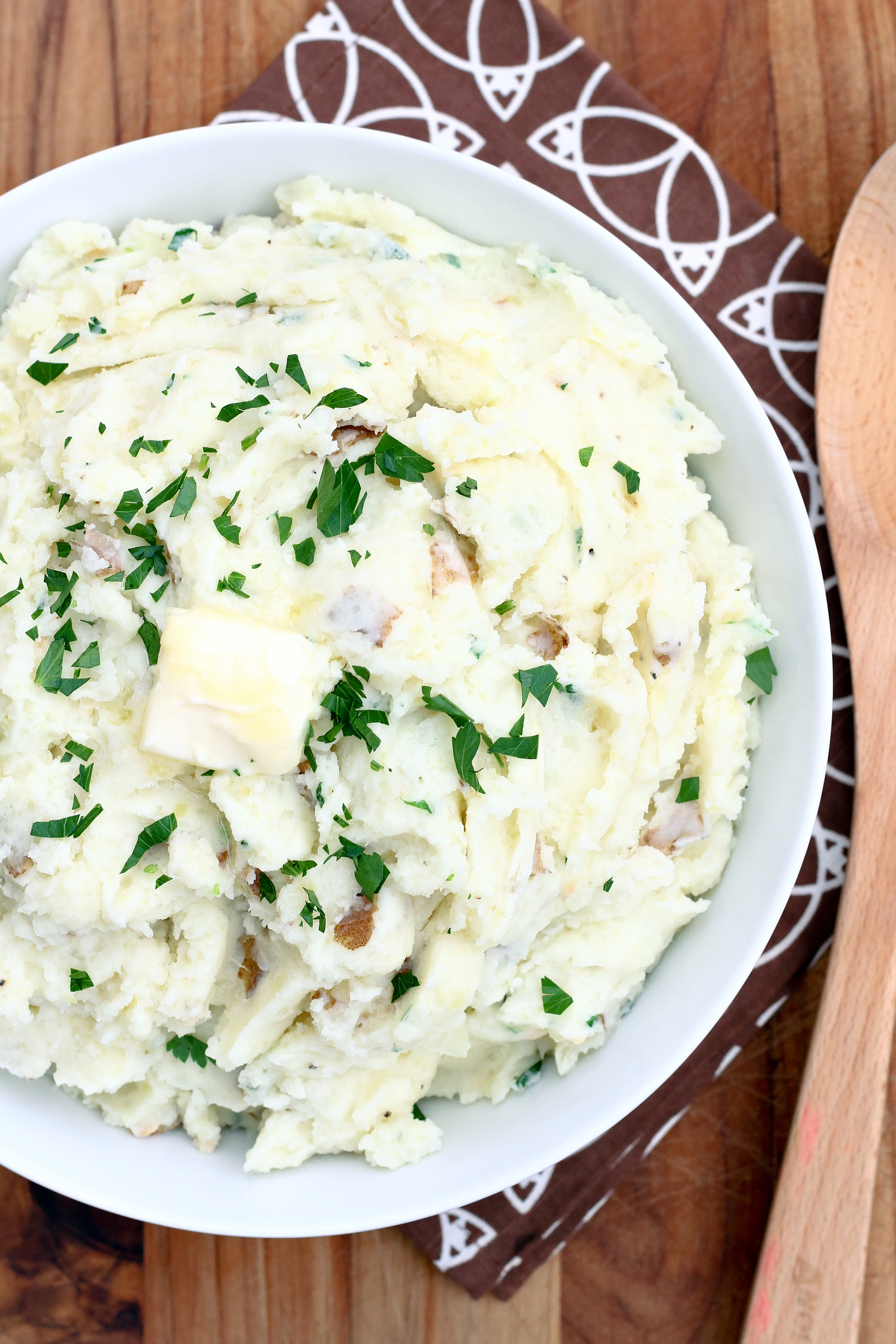 Creamy Buttery Mashed Potatoes with Fresh Parsley