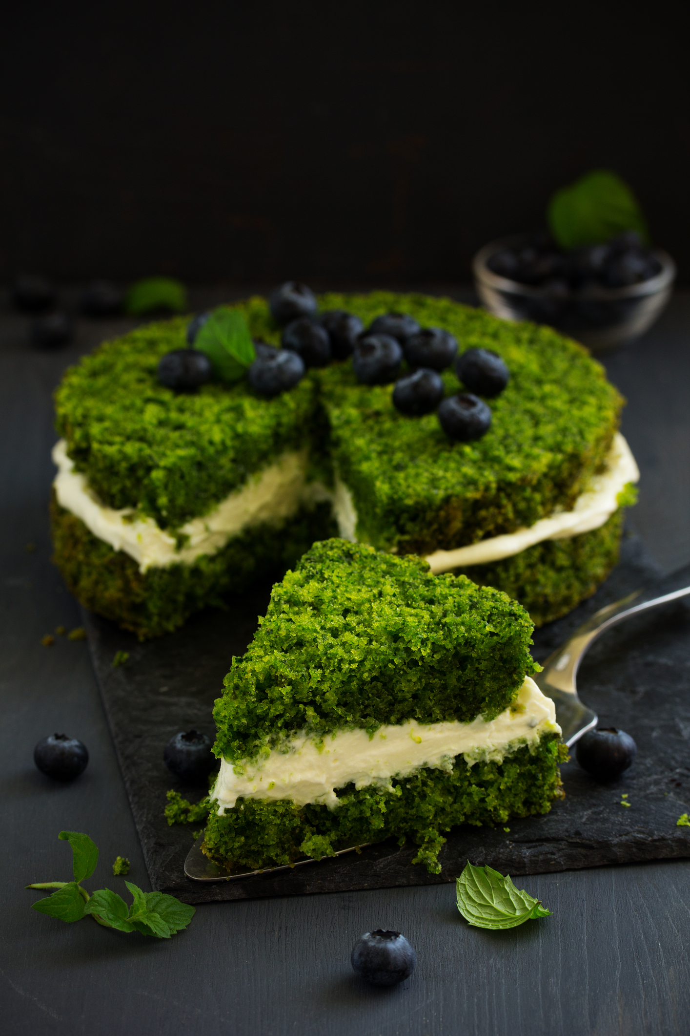 Turkish Green Spinach Cake with Silky Buttercream