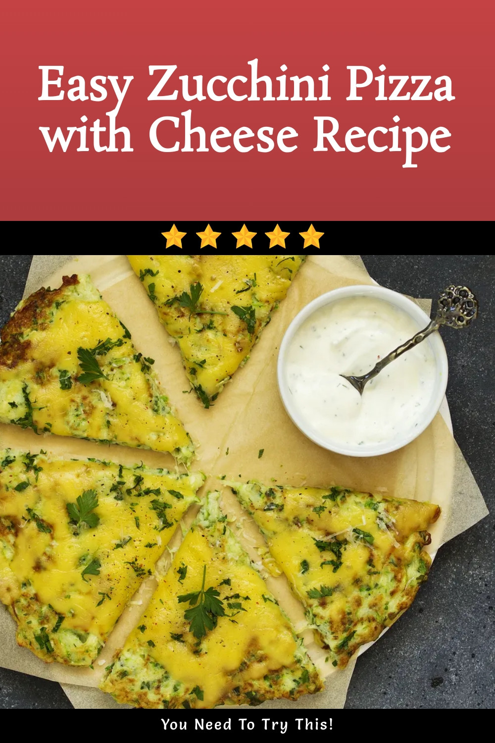 Easy Zucchini Pizza Cheese Quick Dinner Idea ingredients