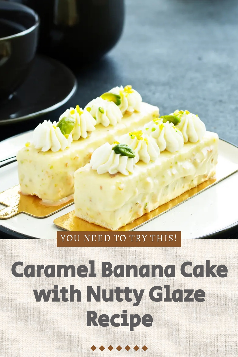 Caramel Banana Cake with Crunchy Nut Glaze ingredients