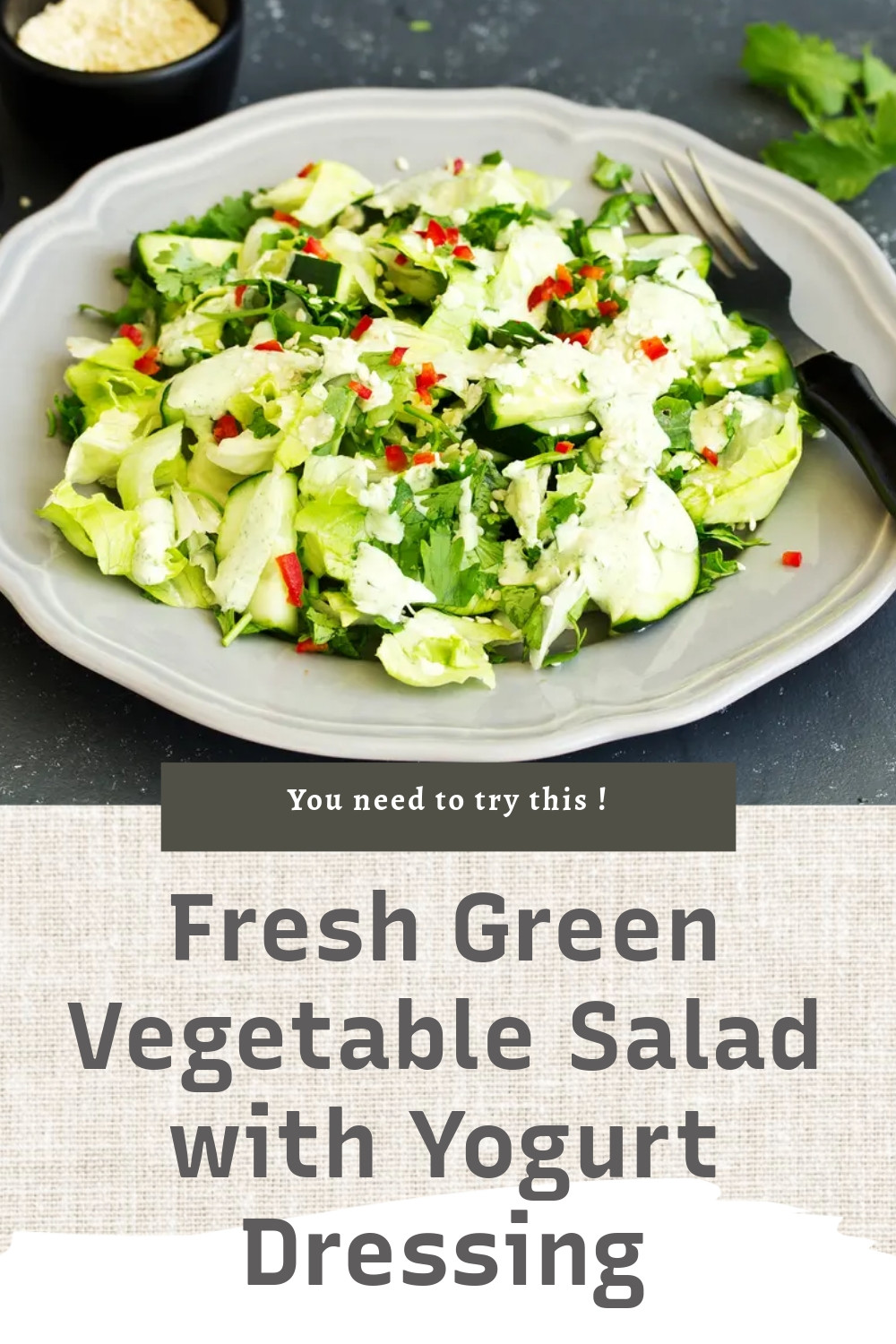Crunchy Garden Greens With Creamy Yogurt Dressing ingredients