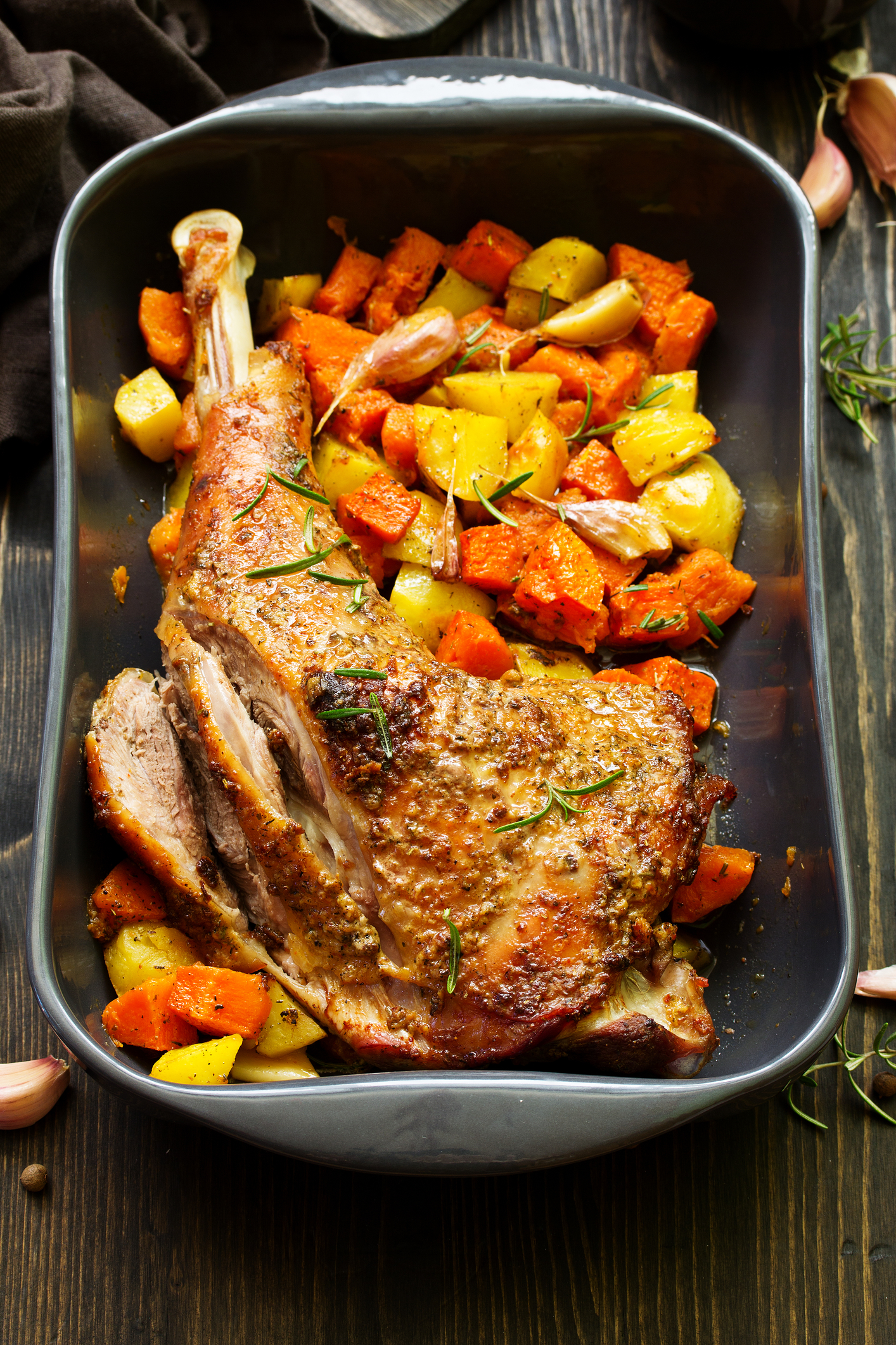 One Pan Baked Turkey Thigh with Autumn Vegetables One Pan Baked Turkey Thigh with Autumn Vegetables