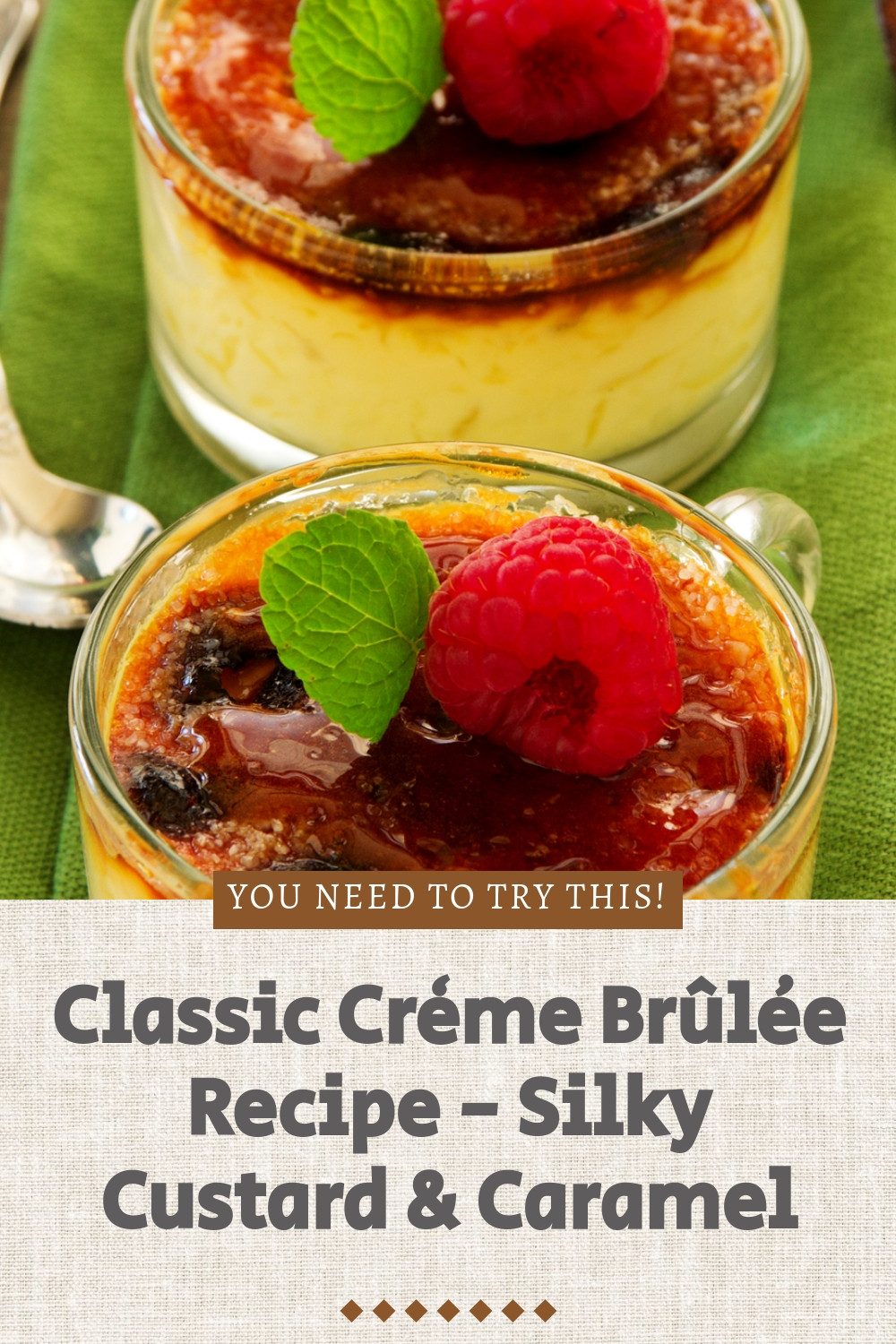 Silky Custard Caramel Classic Crème Brûlée Recipe ingredients