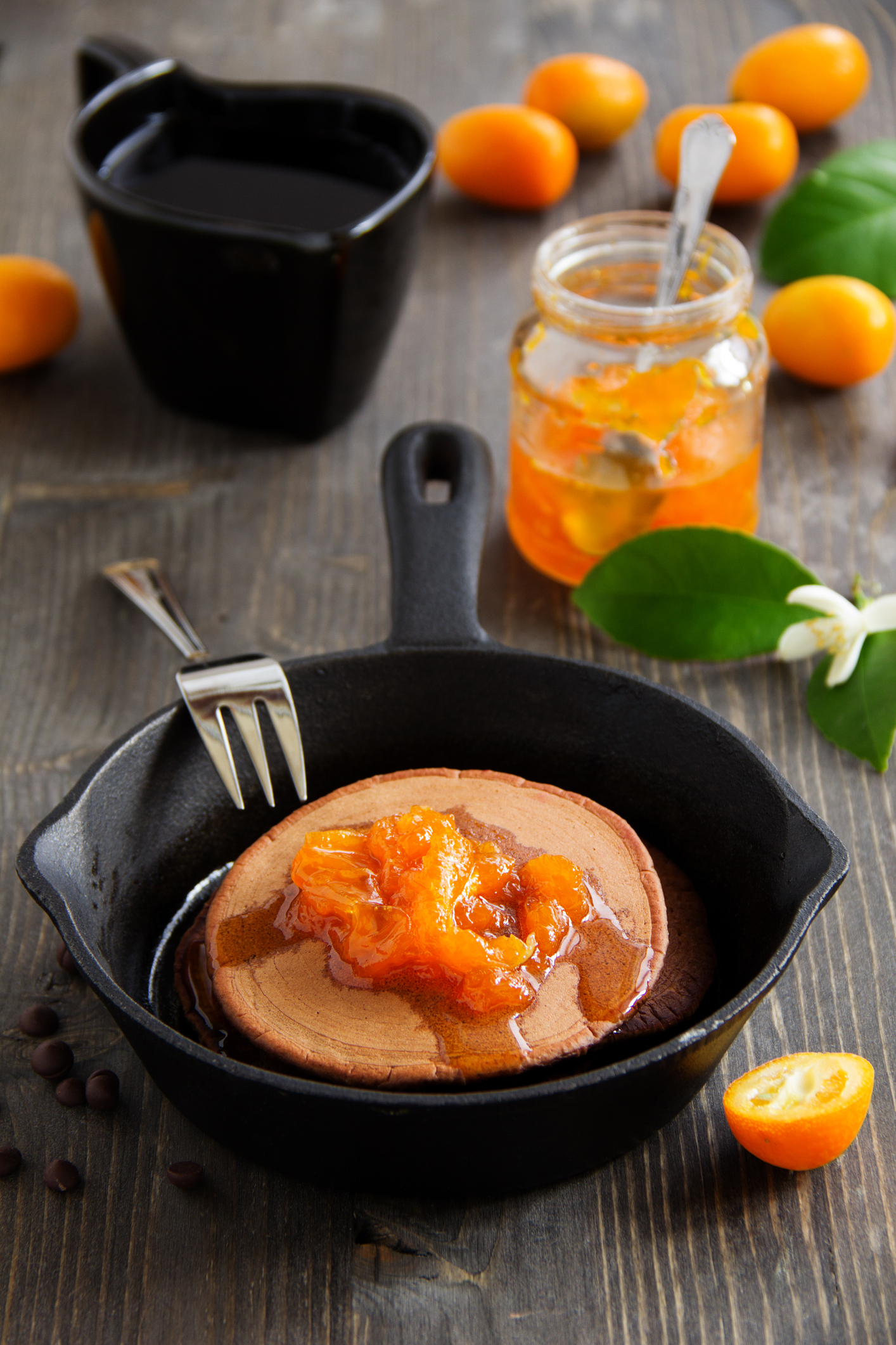 Orange Marmalade Chocolate Pancake Breakfast Bliss