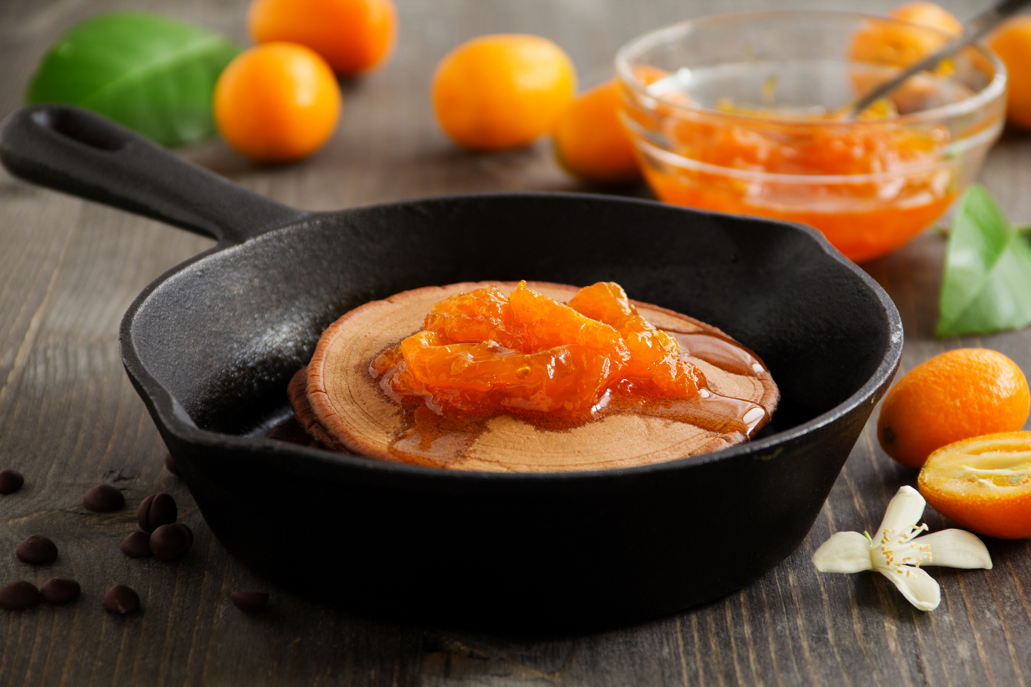 Orange Marmalade Chocolate Pancake Breakfast Bliss