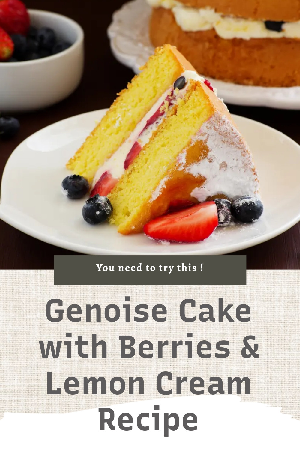 Light Berry Lemon Genoise Cake Recipe Guide ingredients