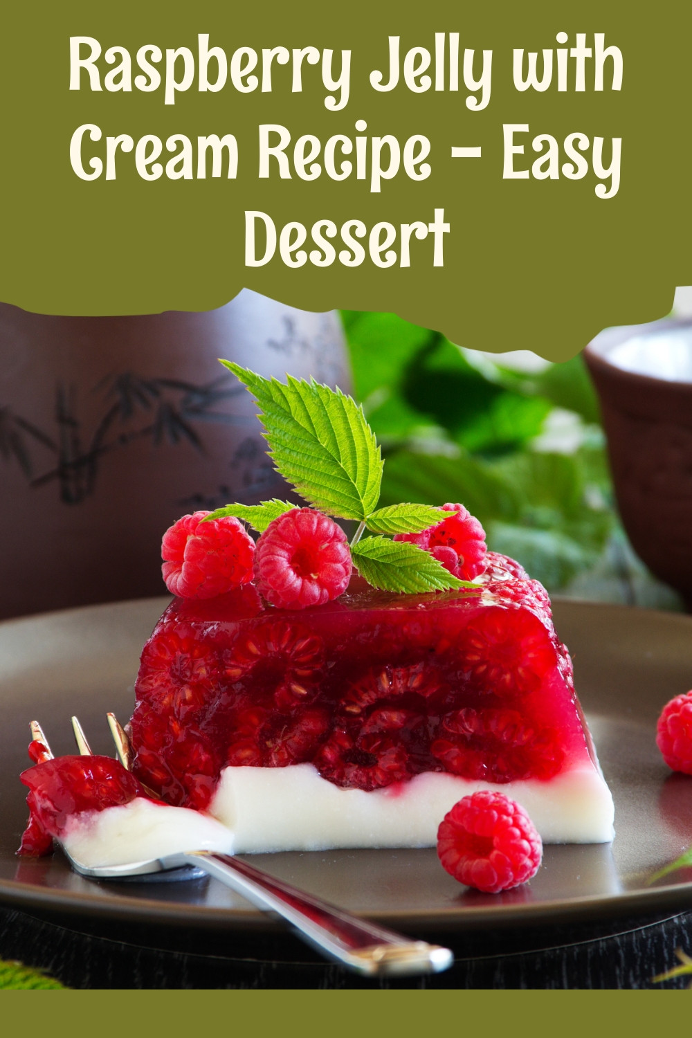 Easy Raspberry Jelly Cream Dessert Recipe ingredients