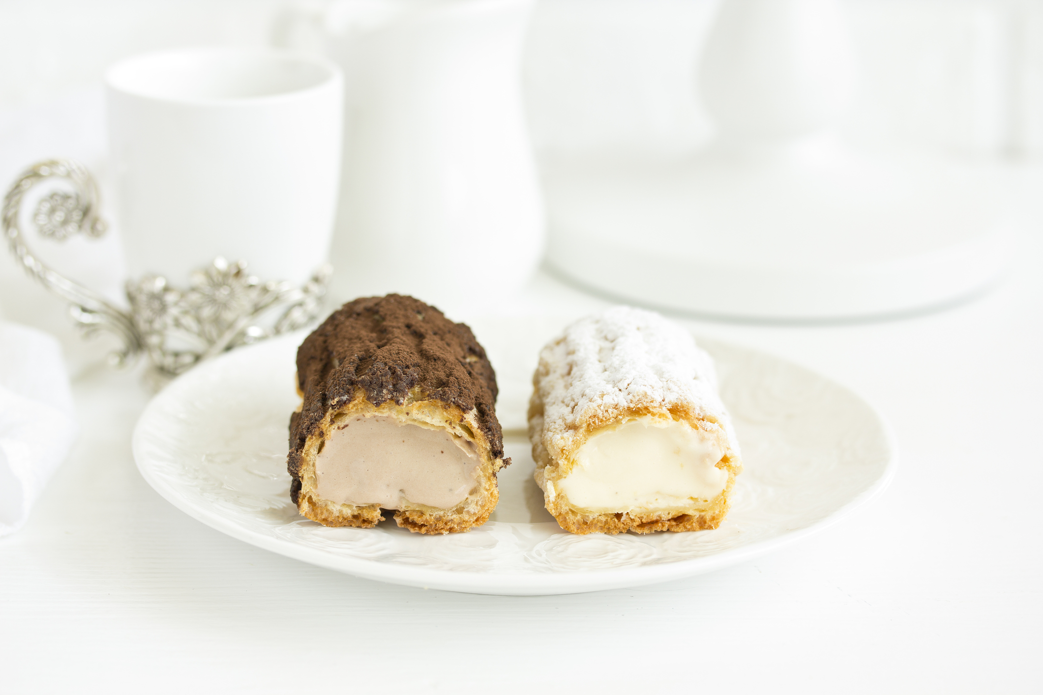 Homemade Chocolate Vanilla Eclairs Simple Pleasure