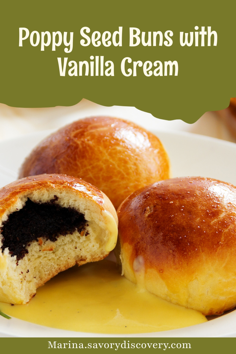 Poppy Seed Buns with Silky Vanilla Cream ingredients