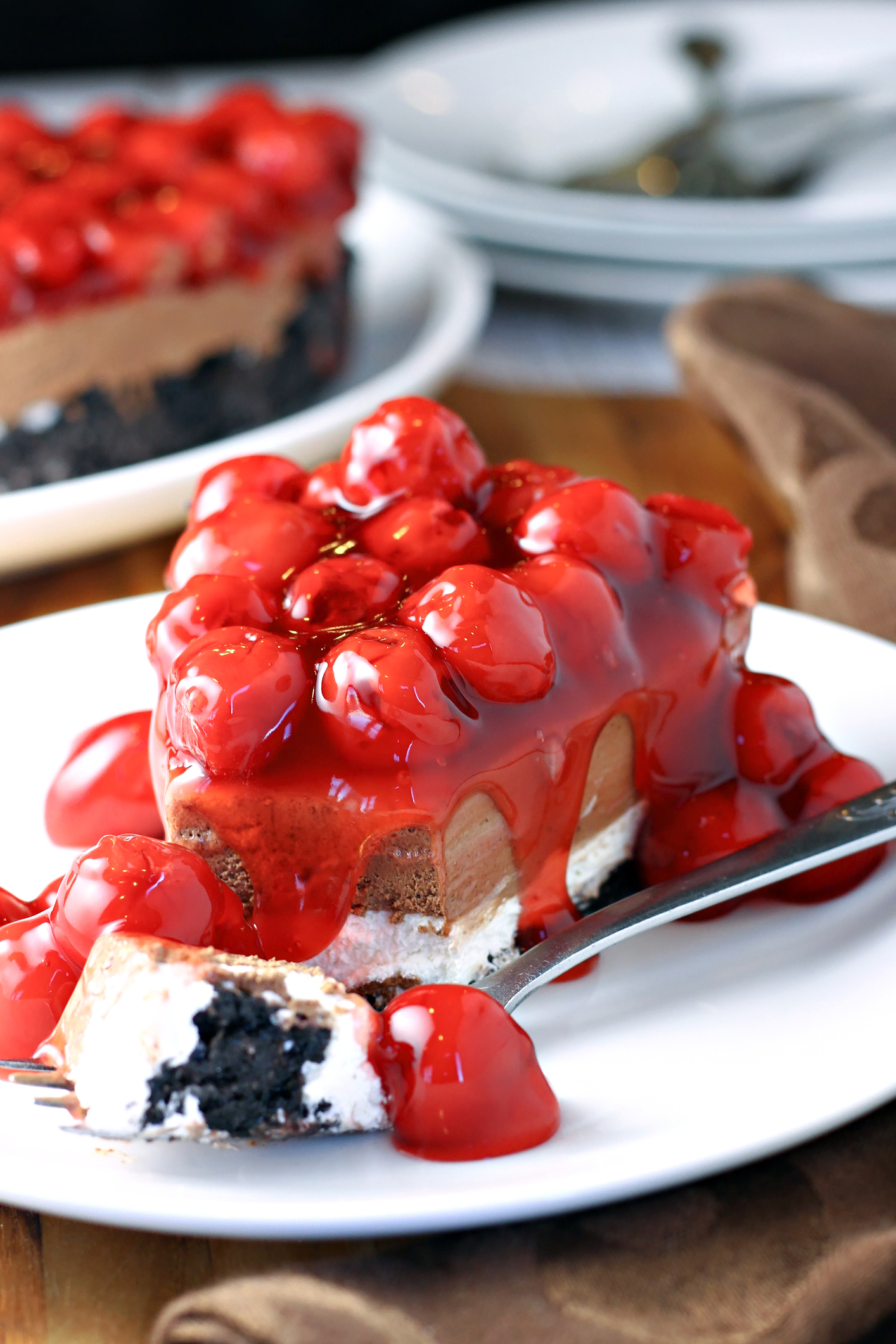 No Bake Black Forest Cheesecake Easy Recipe
