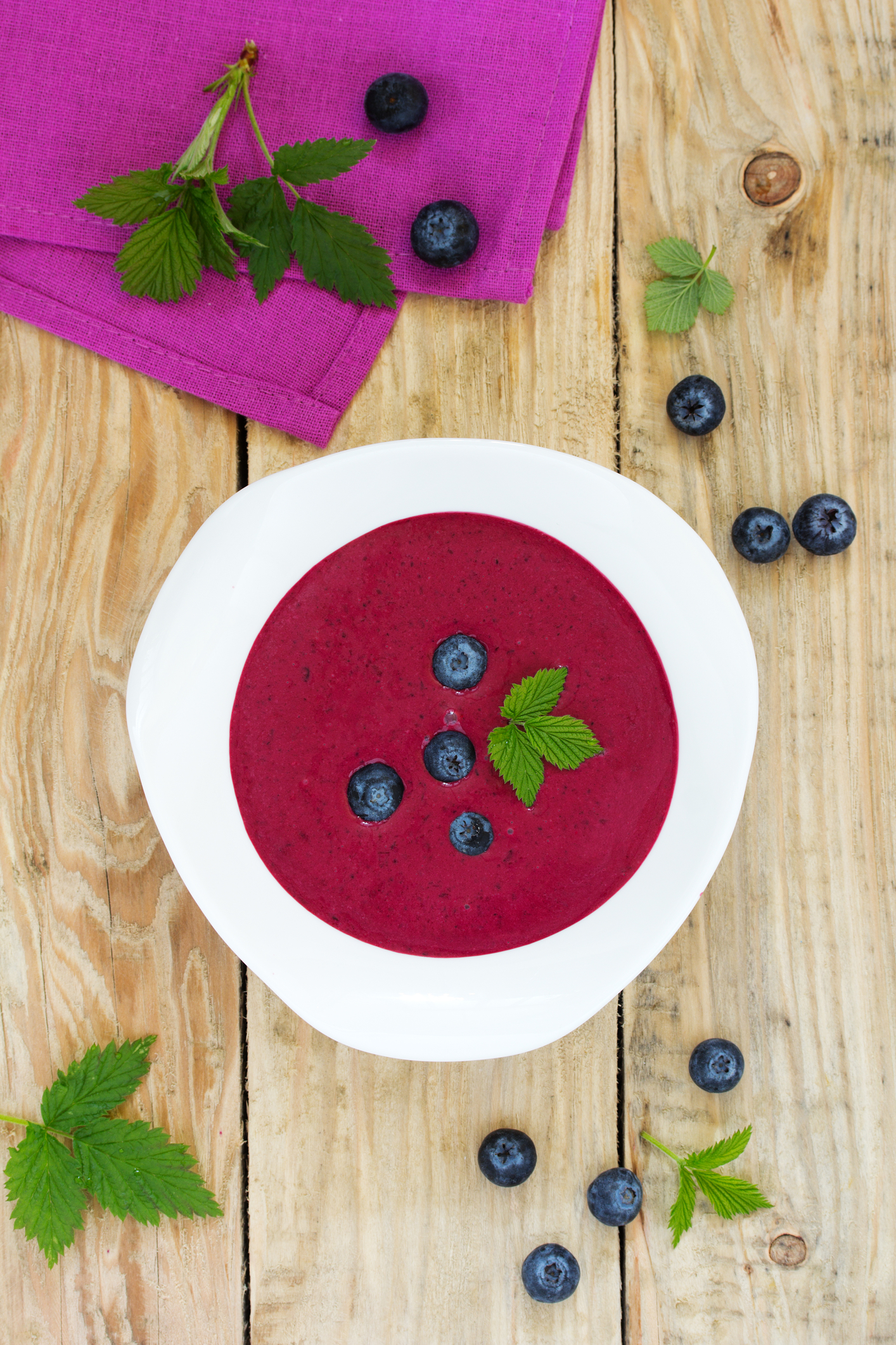 Chilled Blueberry Soup with Creamy Summer Bliss Chilled Blueberry Soup with Creamy Summer Bliss