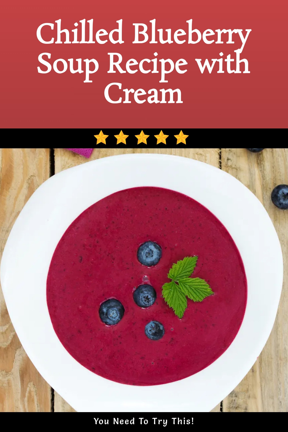 Chilled Blueberry Soup with Creamy Summer Bliss ingredients