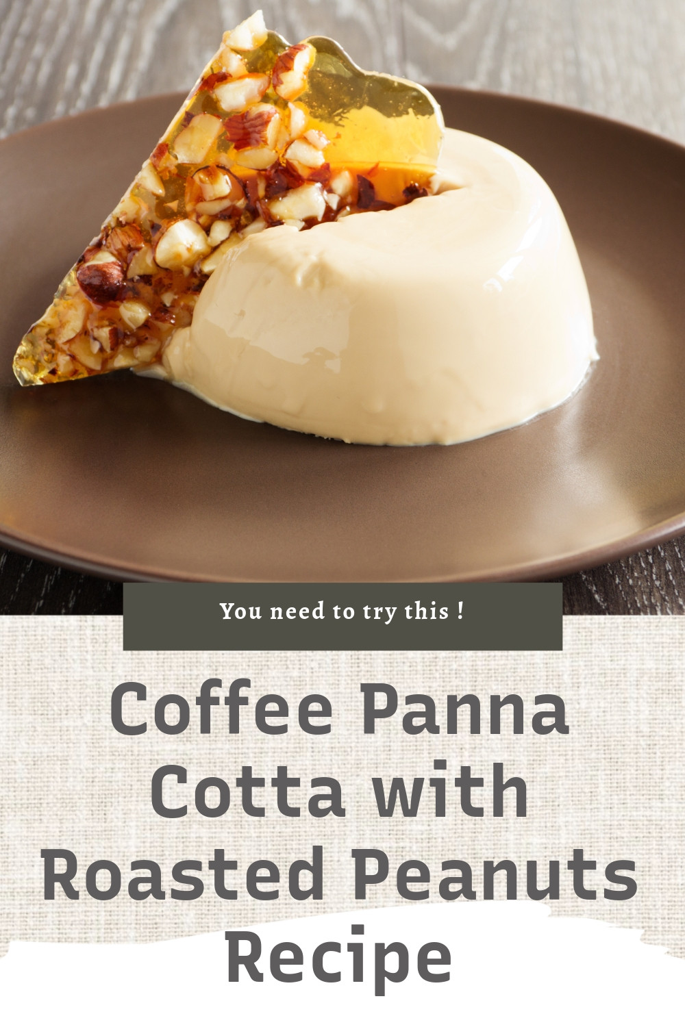 Smooth Coffee Panna Cotta Crunchy Roasted Peanuts ingredients