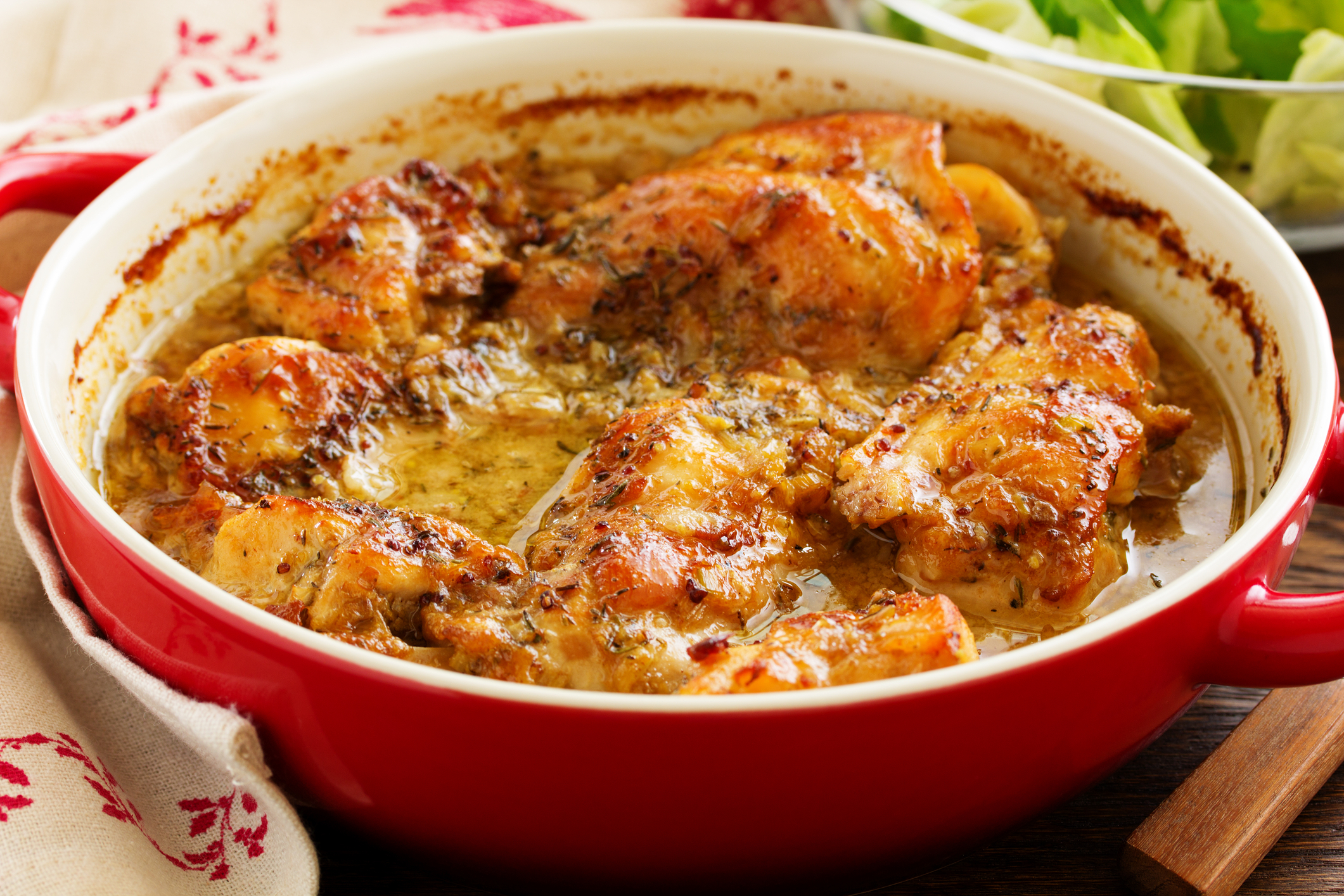 Honey Mustard Roast Rabbit with Crispy Herbs