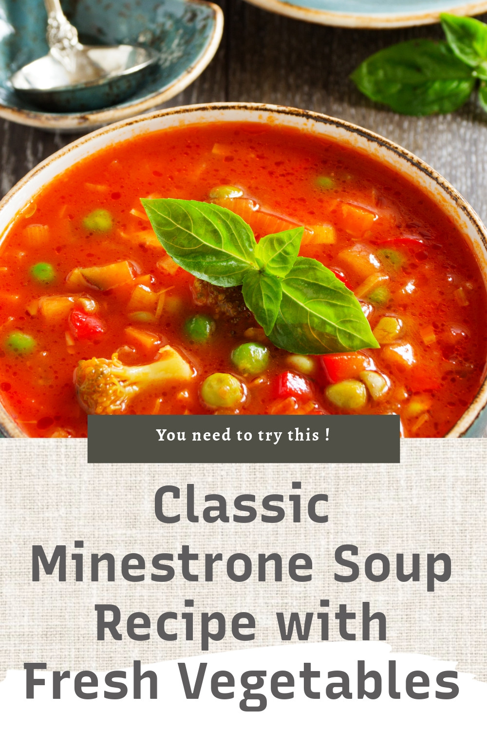 Classic Minestrone Soup Fresh Vegetable Recipe ingredients