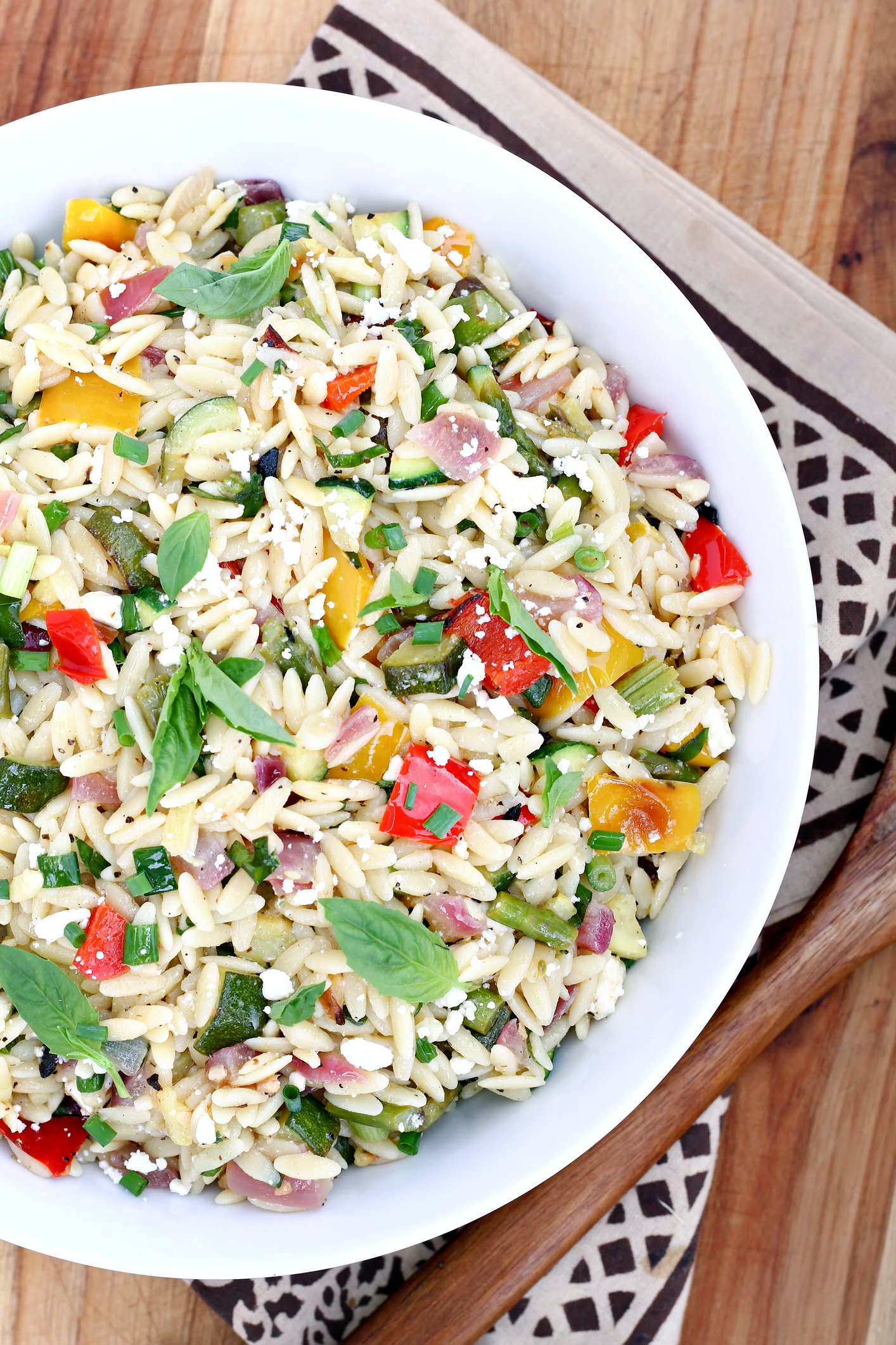 One Pan Orzo with Roasted Vegetables for Easy Dinner