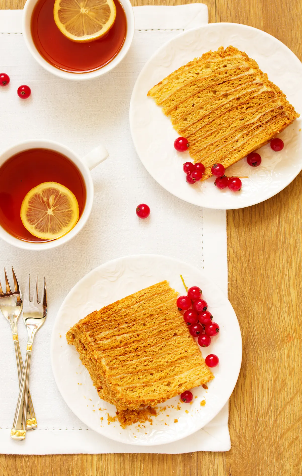 Honey Cake With Silky Vanilla Cream