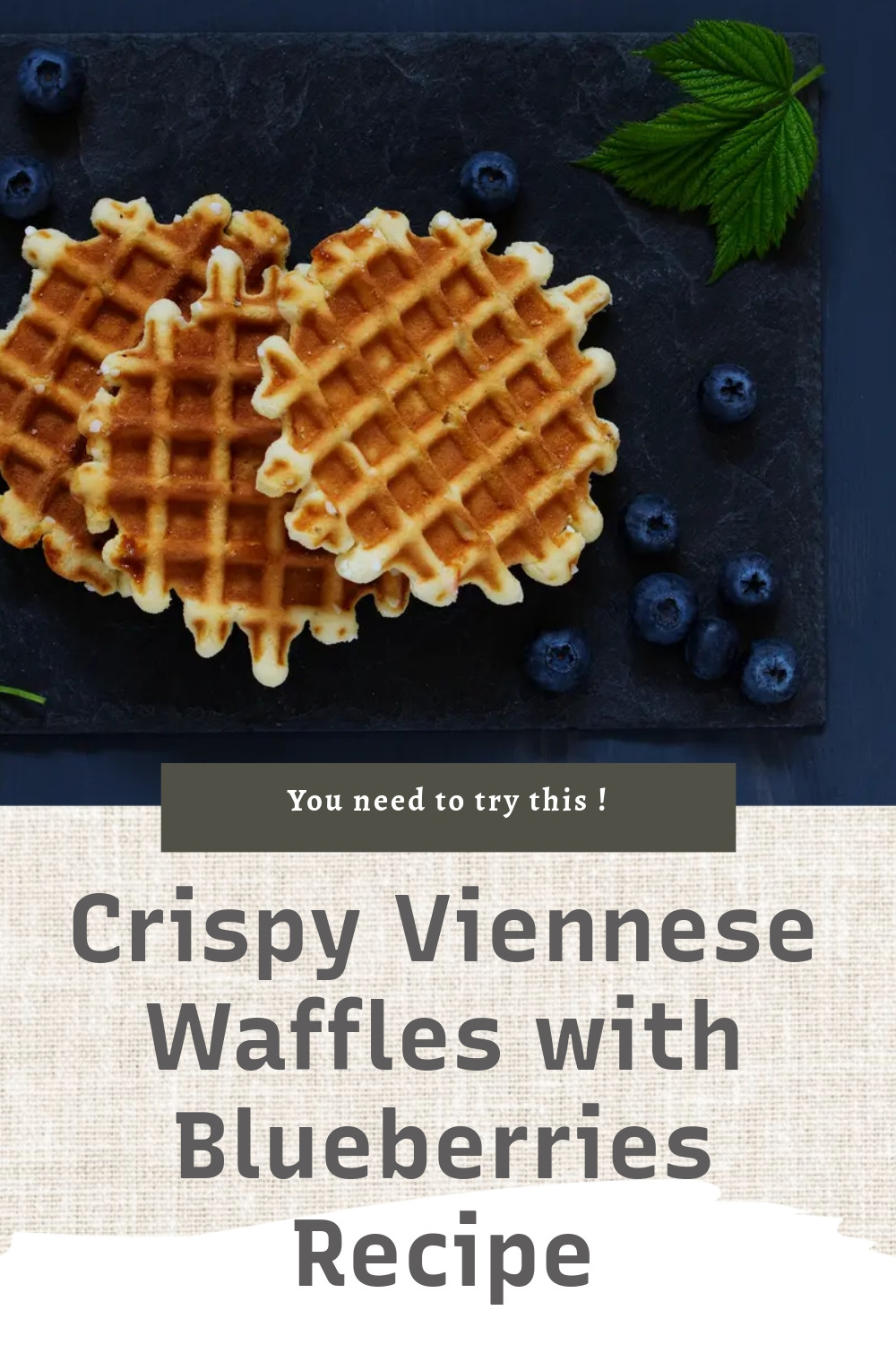 Crispy Viennese Waffles Bursting With Blueberries ingredients