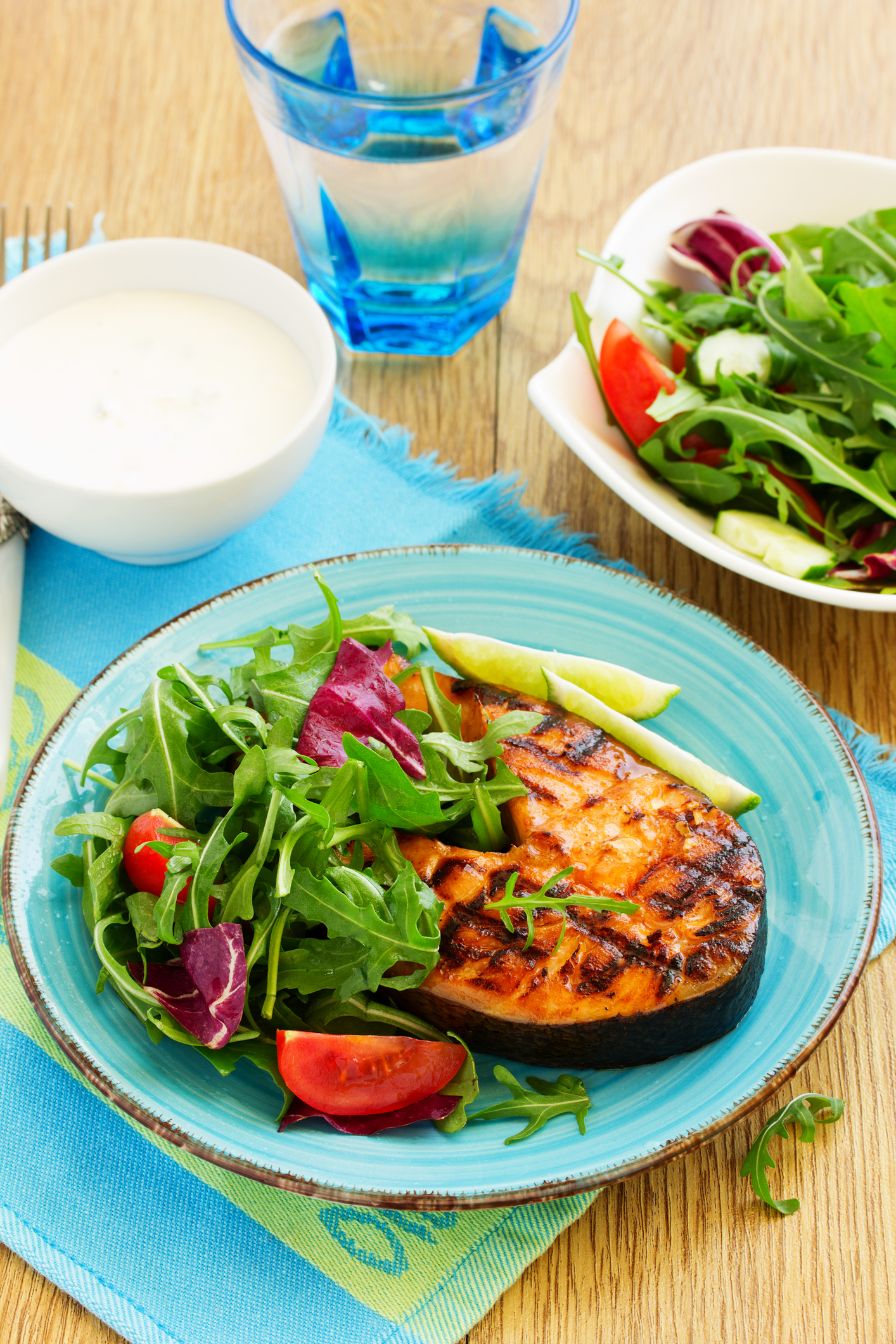 Grilled Salmon with Soy Glazed Vegetables