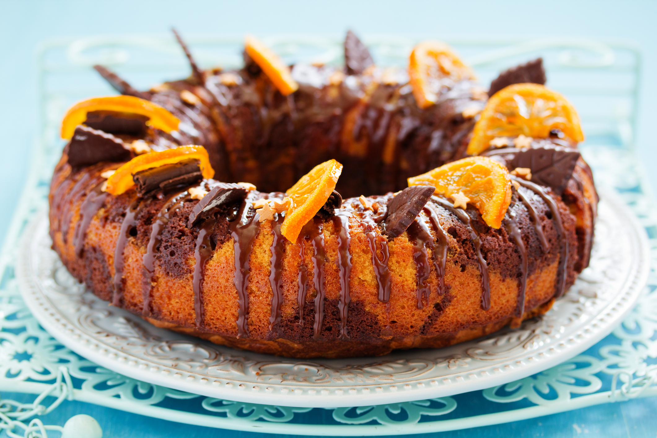 Homemade Chocolate Orange Cake With Creamy Frosting