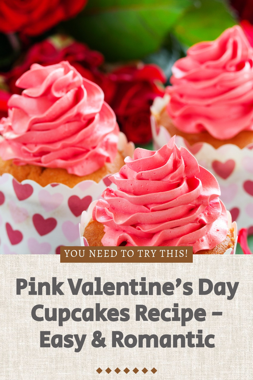 Pink Valentine Cupcakes Simple Romantic Recipe ingredients