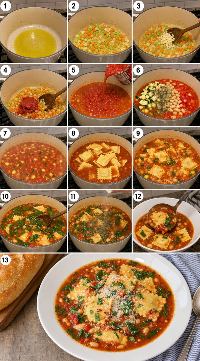 Hearty Ravioli Minestrone Ready in Minutes ingredients