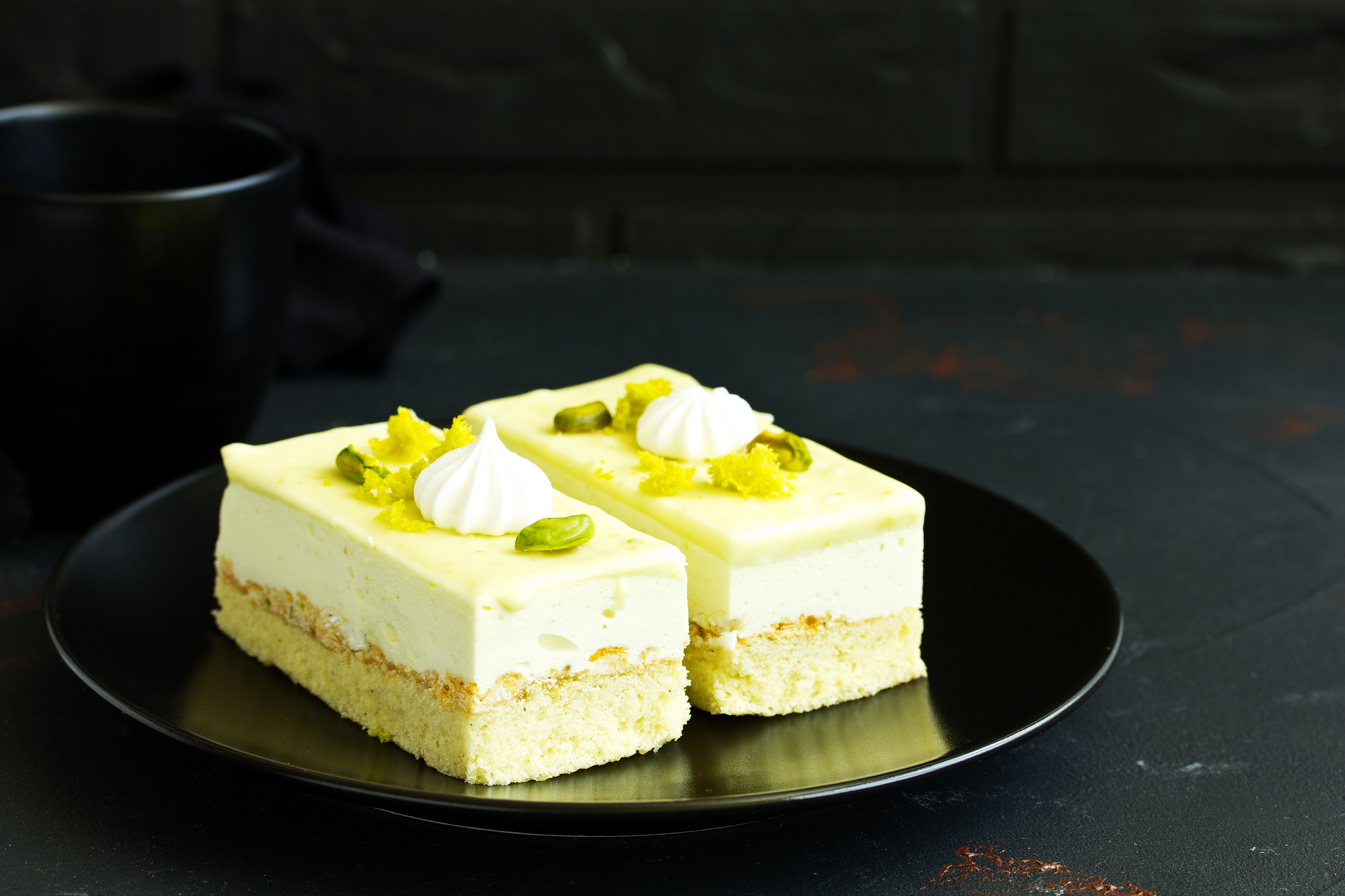 Velvety Pistachio Mousse Cake Silky Elegance
