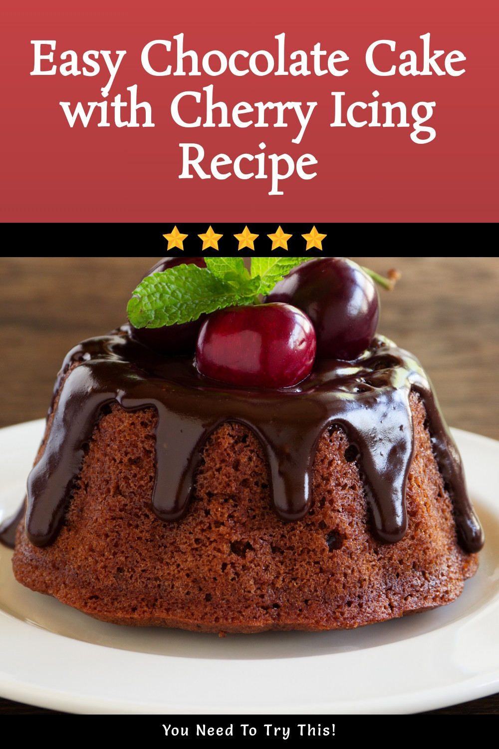 Easy Chocolate Cherry Icing Cake Recipe ingredients