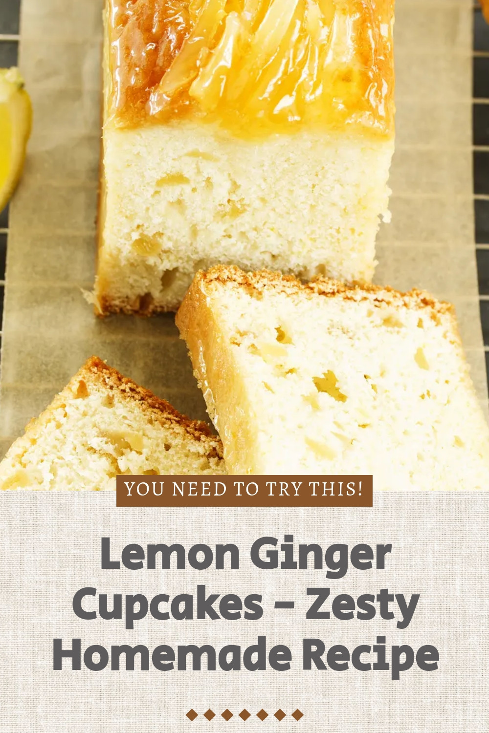 Zesty Lemon Ginger Cupcakes Homemade Recipe ingredients