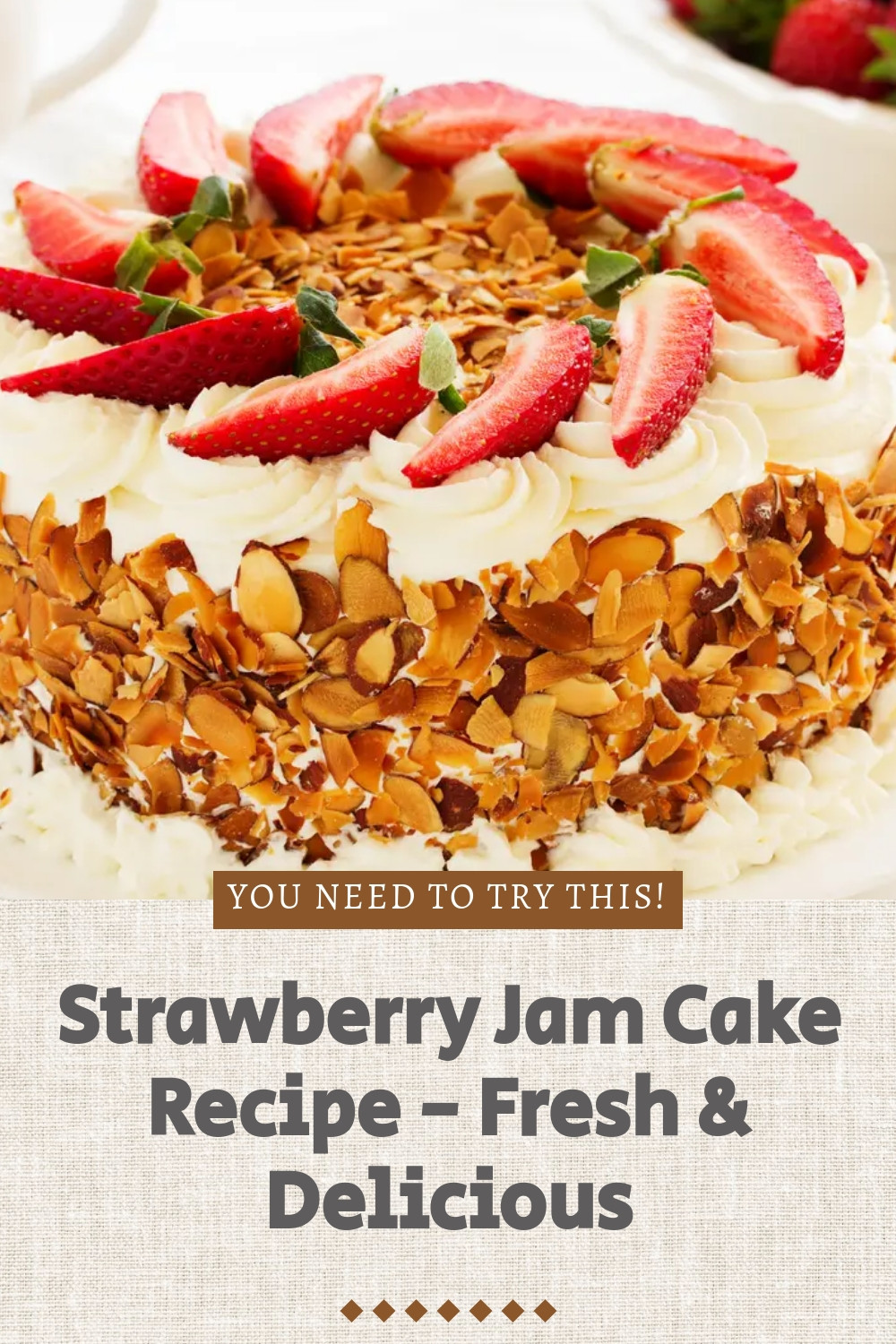 Fresh Strawberry Jam Cake Simple Delight ingredients