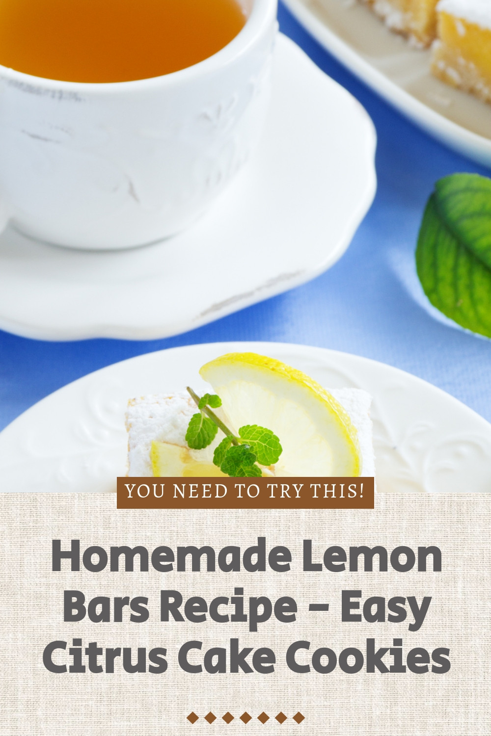 Easy Lemon Bars Zesty Cookie Cake Treat ingredients