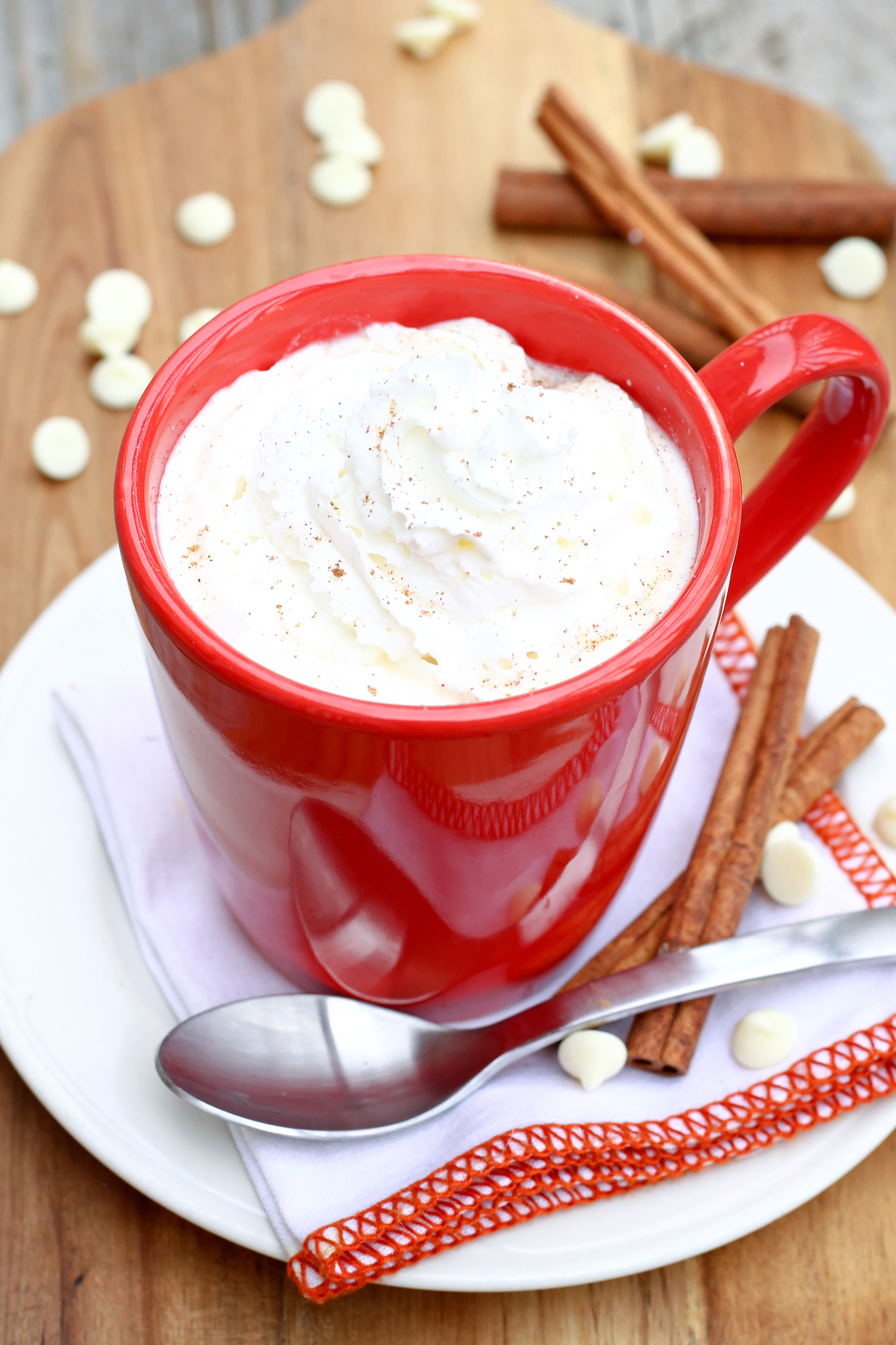 Creamy Pumpkin Spice White Hot Chocolate Recipe