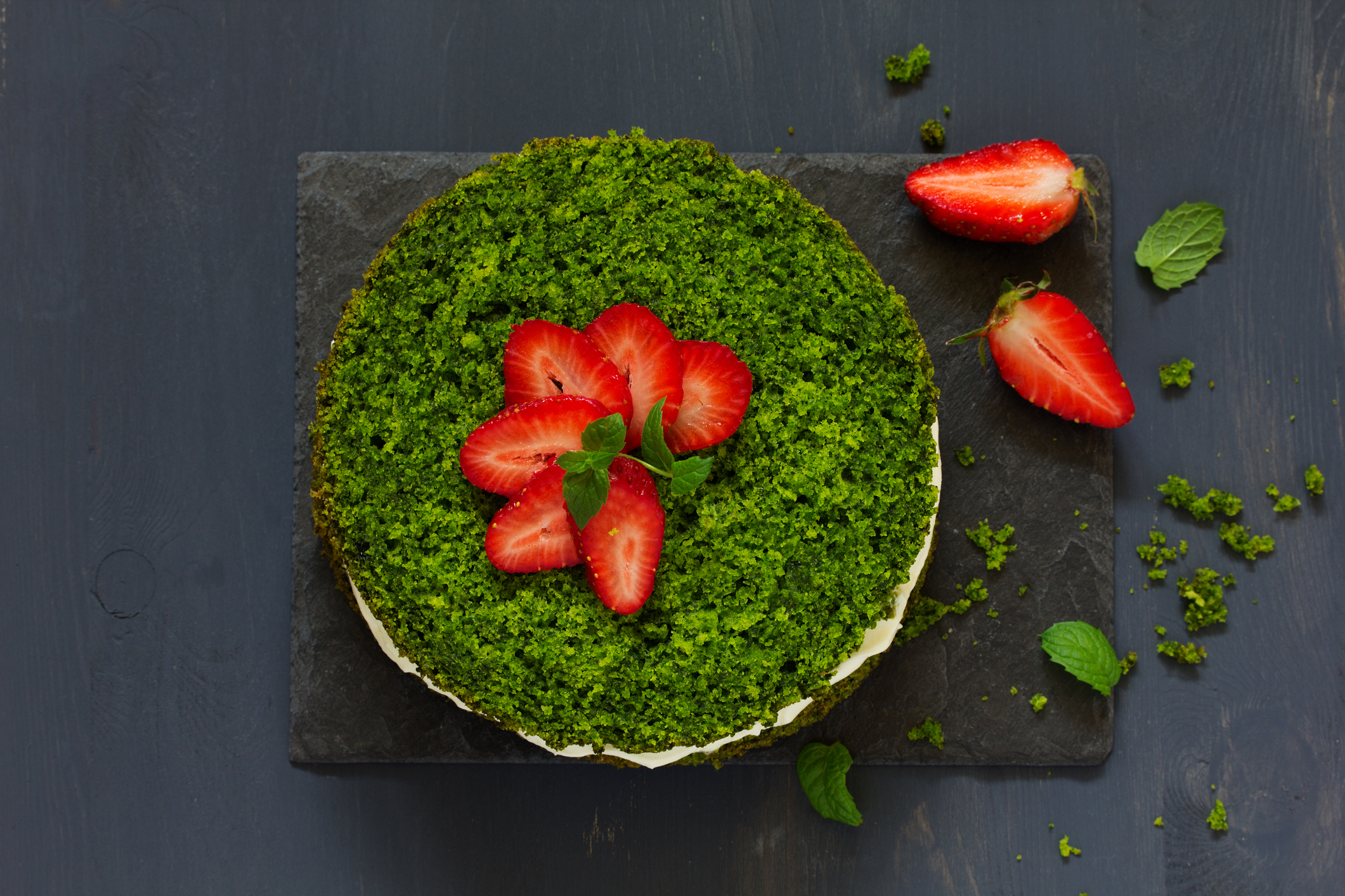 Turkish Spinach Cake with Buttercream Frosting