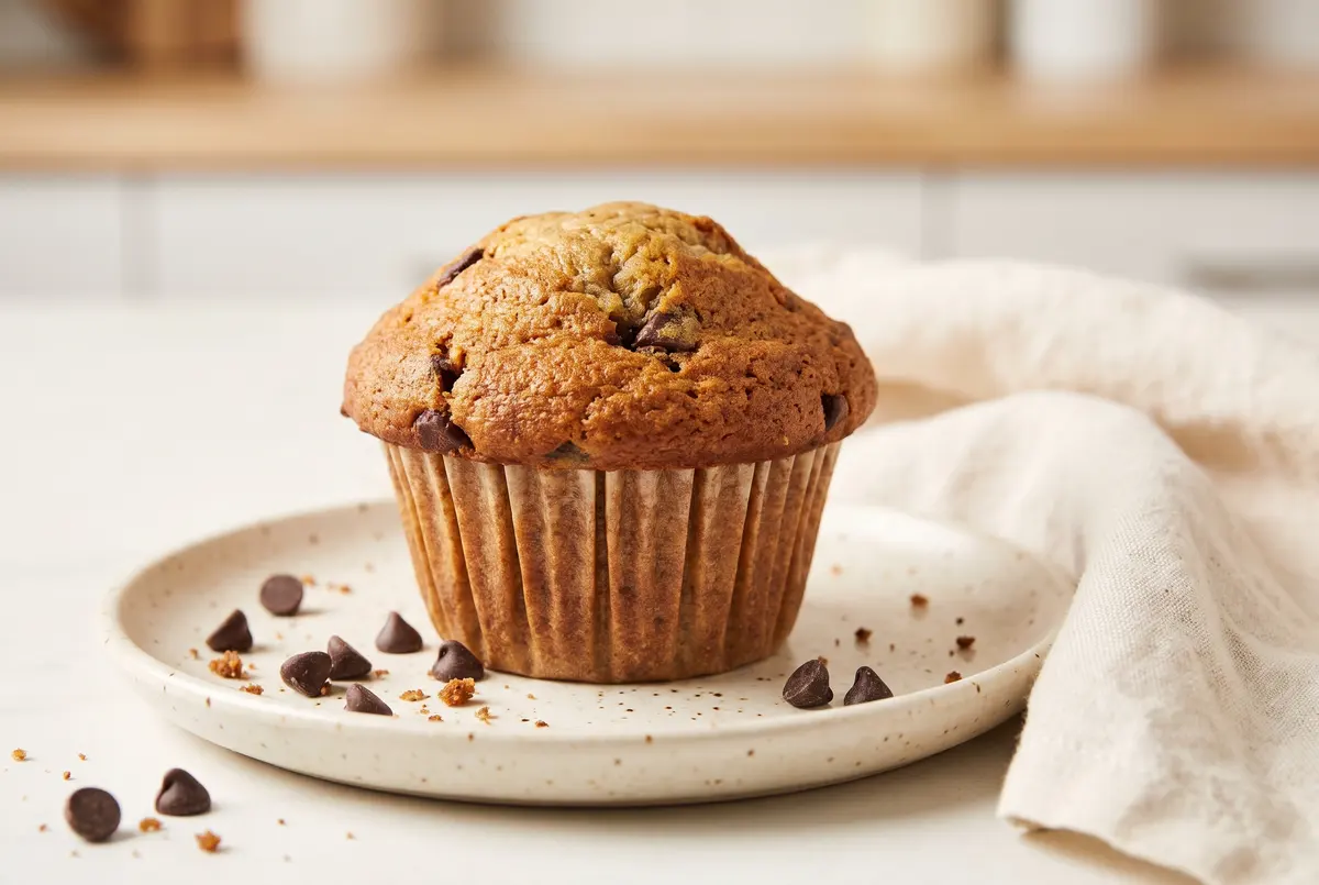 Foolproof Chocolate Banana Tahini Muffins (Bakery-Style)