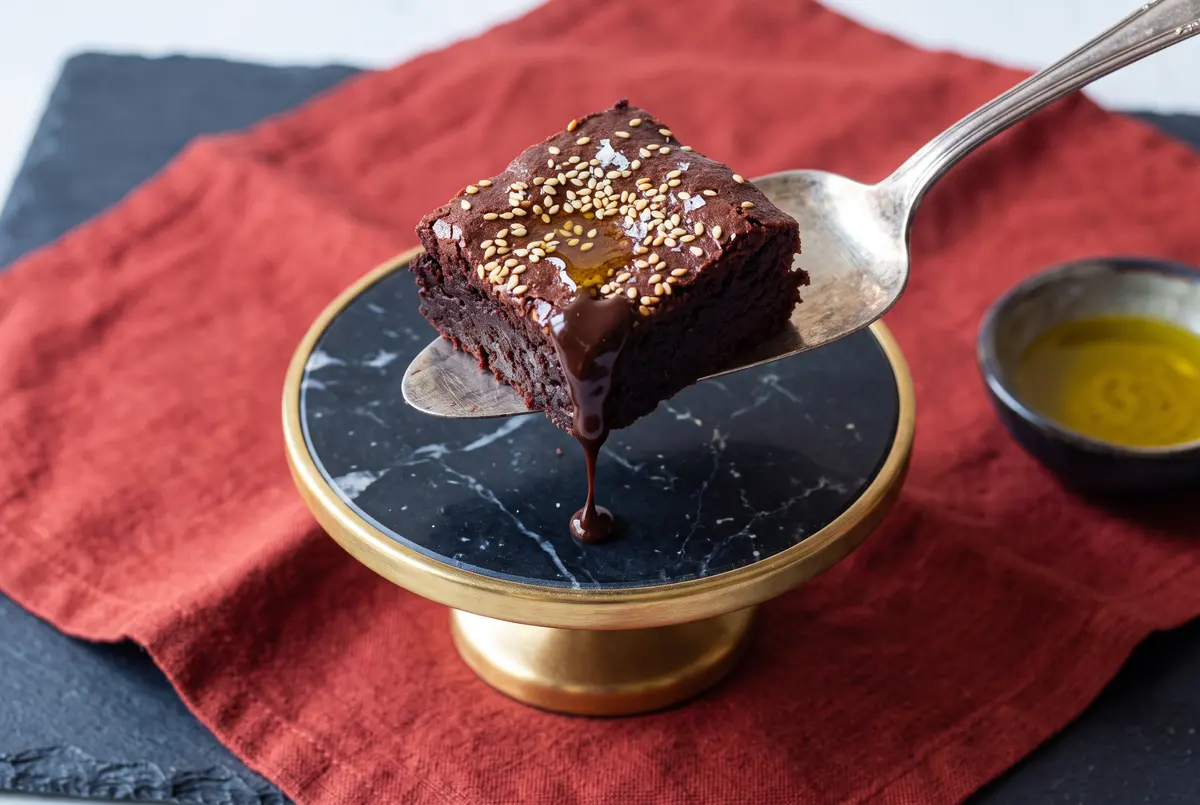 Fudgy Chocolate Cardamom Olive Oil Brownies (One-Bowl)