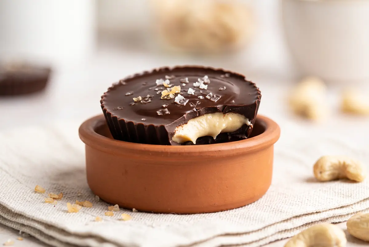 Easy Dark Chocolate Cashew Butter Cups (Creamy & Homemade)