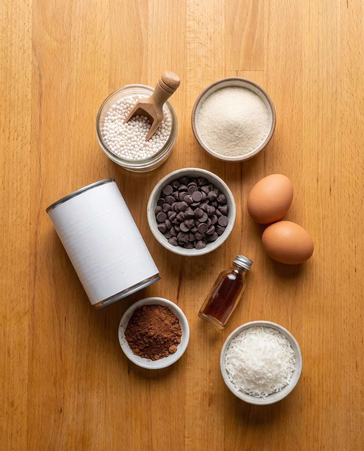 Creamy Chocolate Coconut Tapioca Pudding with Toasted Coconut