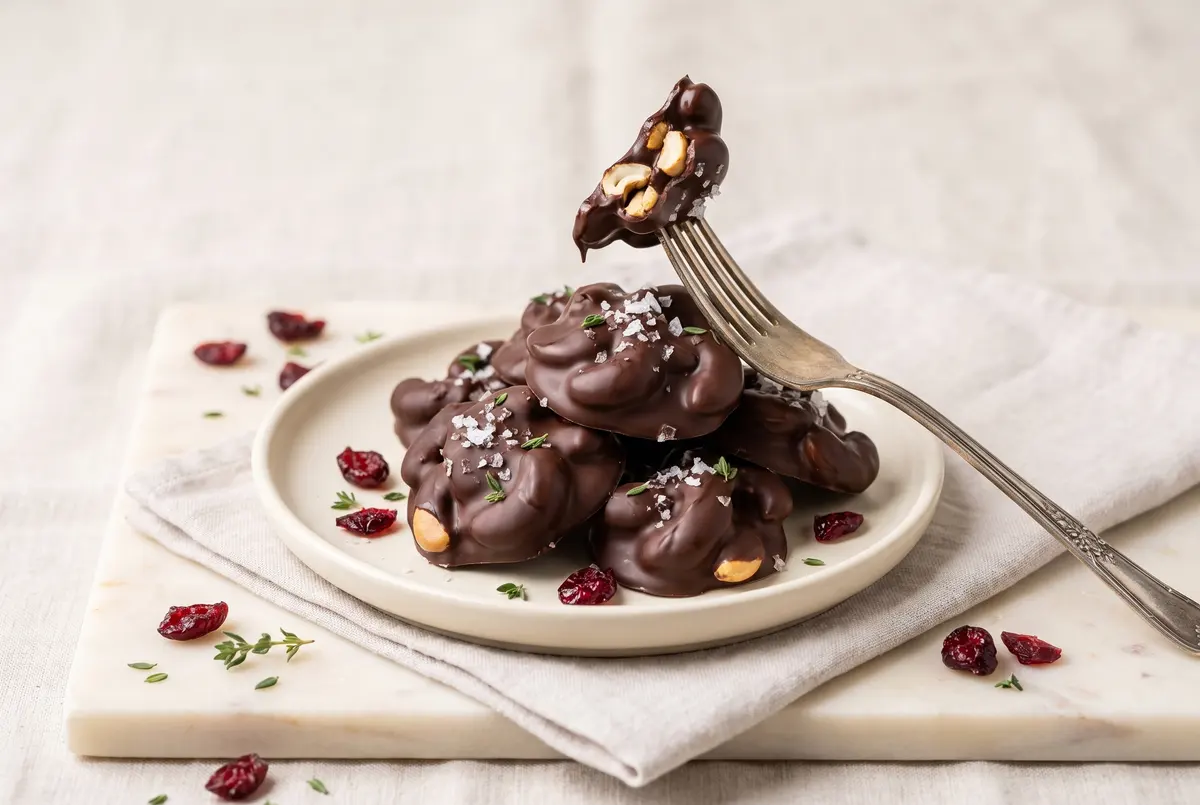 Easy Salted Chocolate Cashew Clusters (15-Minute Homemade)