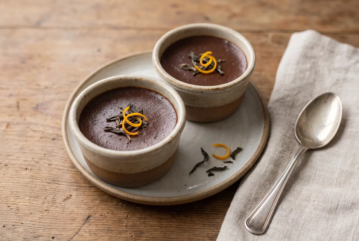 Silky Chocolate Earl Grey Pots de Crème (Make-Ahead Dessert)