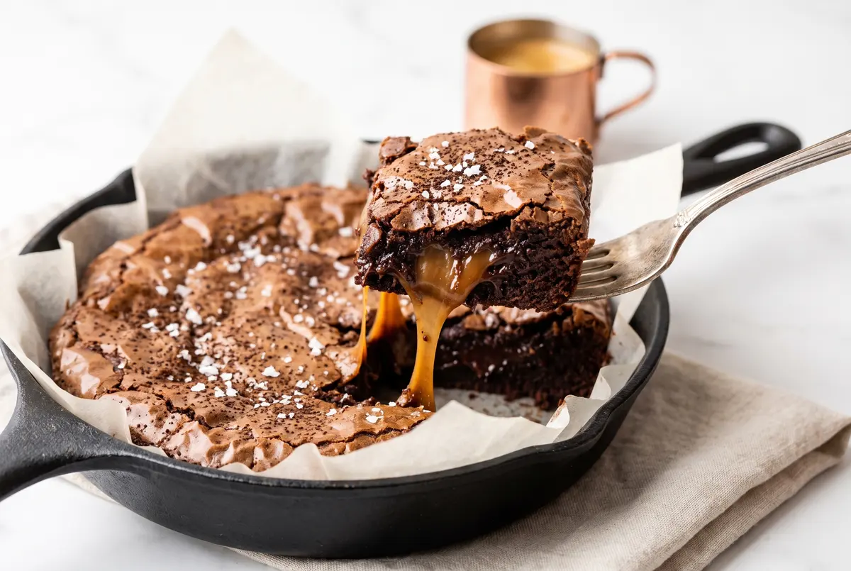 Fudgy Chocolate Espresso Caramel Brownies (Bakery-Style, One-Bowl)