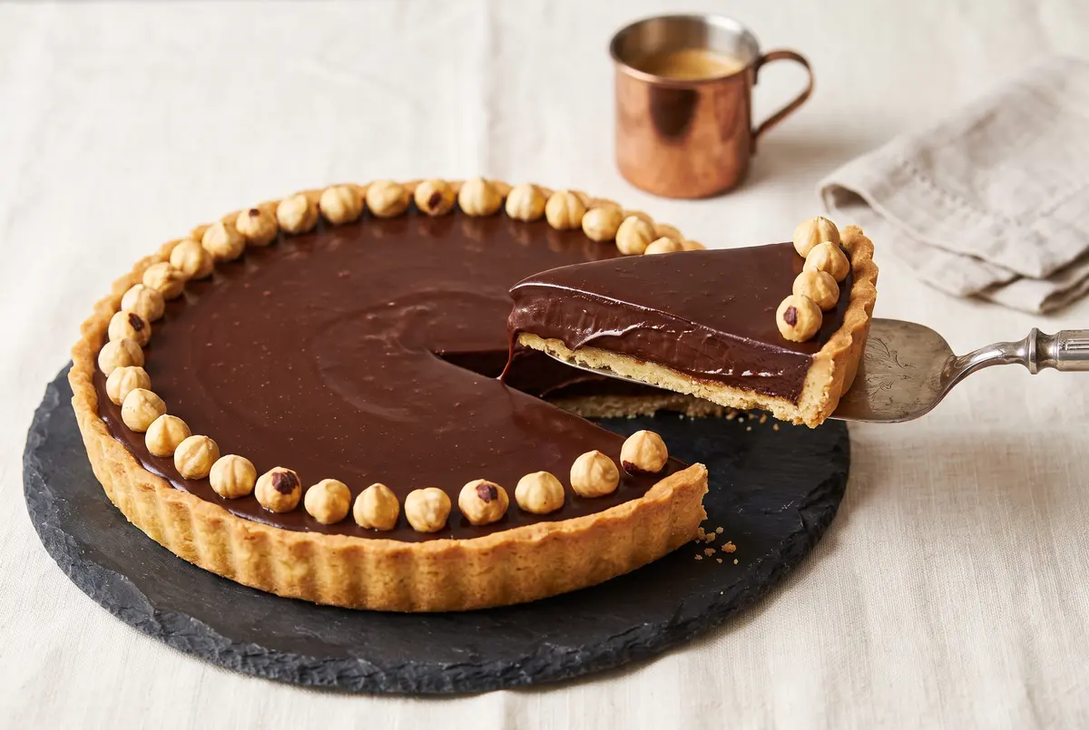 No-Bake Chocolate Hazelnut Truffle Tart (Silky & Make-Ahead)
