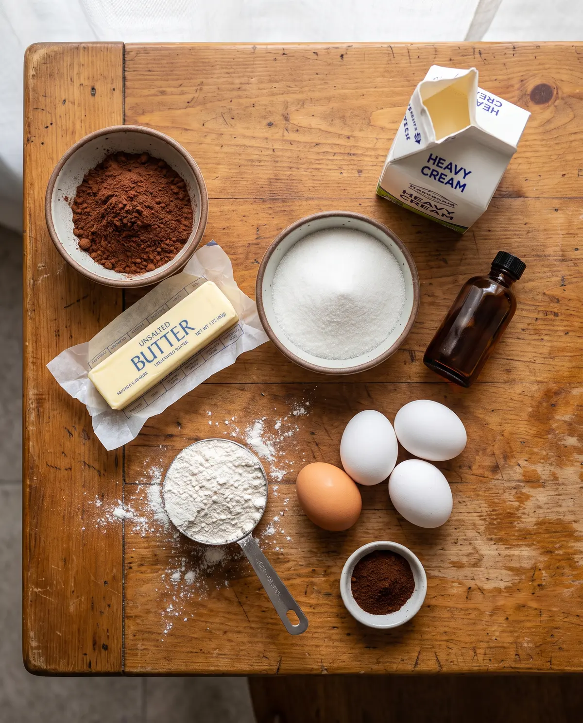 Ingredients for chocolate icebox cake