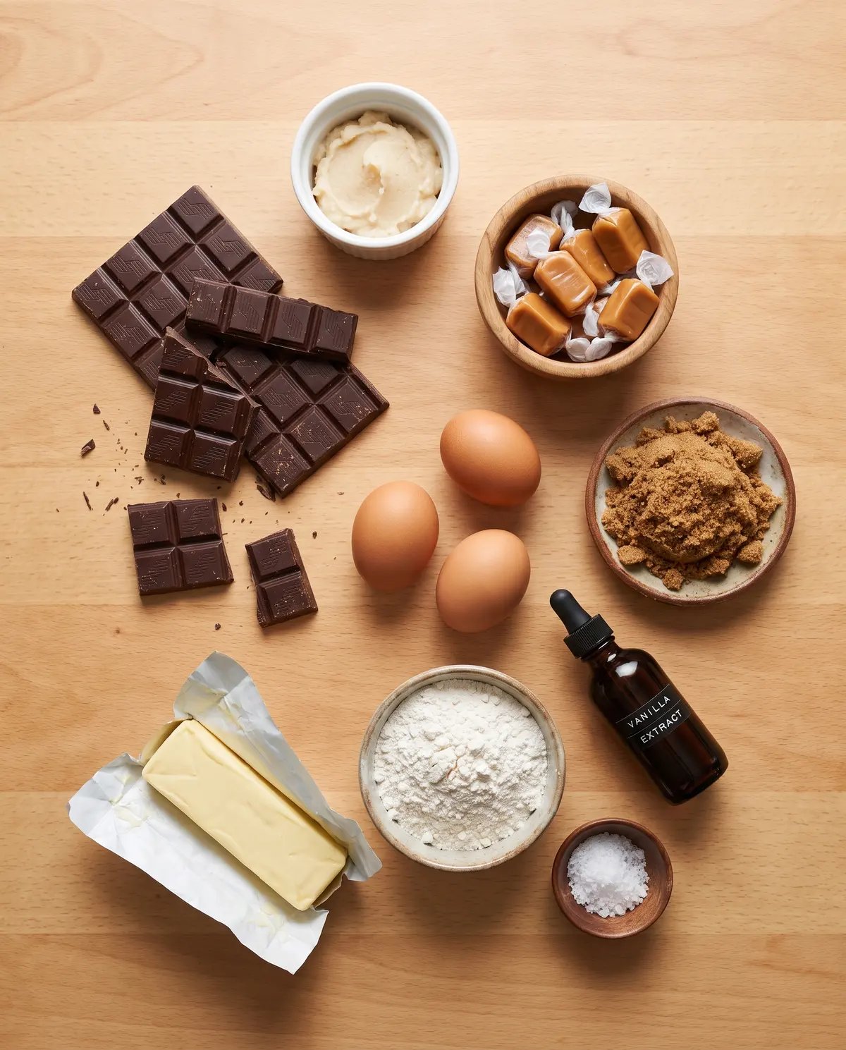 Miso Caramel Brownie Ingredients