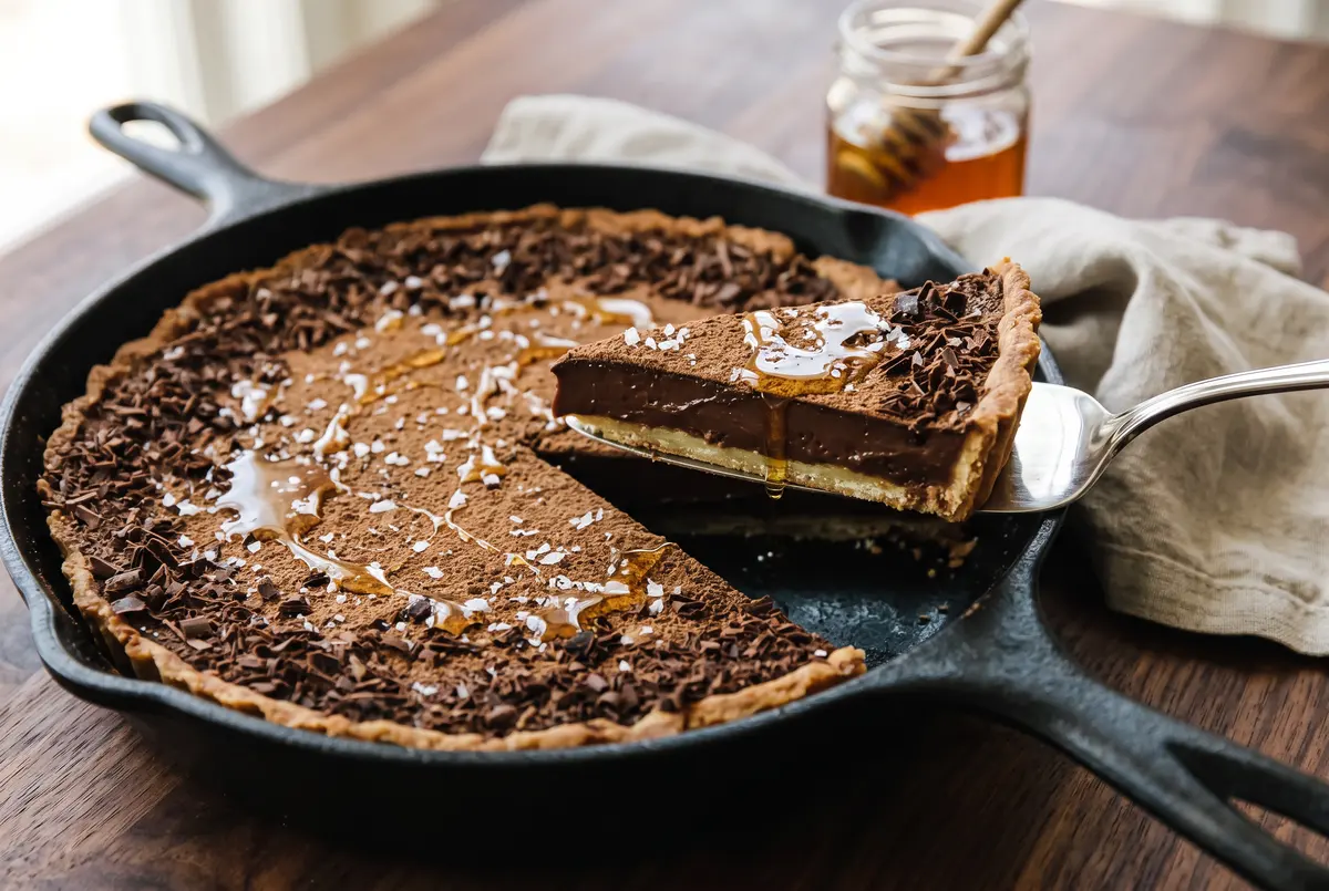 Easy Salted Chocolate Honey Tart (Silky & Foolproof)