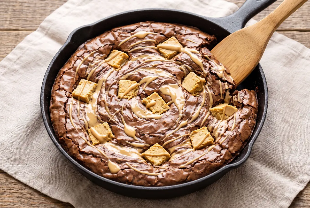 Fudgy Chocolate Tahini Swirl Brownies with Halva