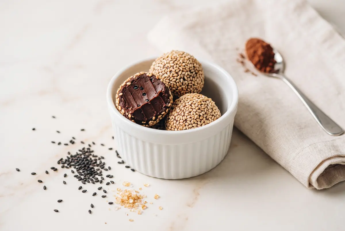 Easy Black Sesame Chocolate Truffles (Silky & Make-Ahead) Easy Black Sesame Chocolate Truffles (Silky & Make-Ahead)