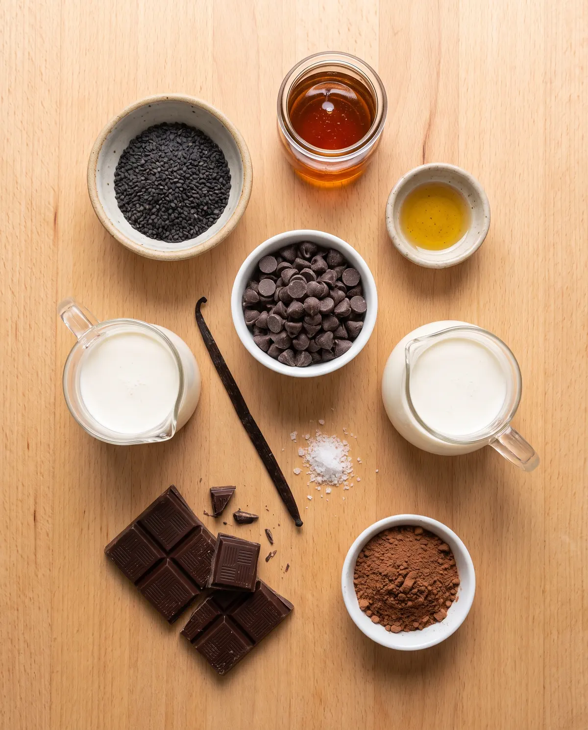 Black Sesame Chocolate Truffle Ingredients