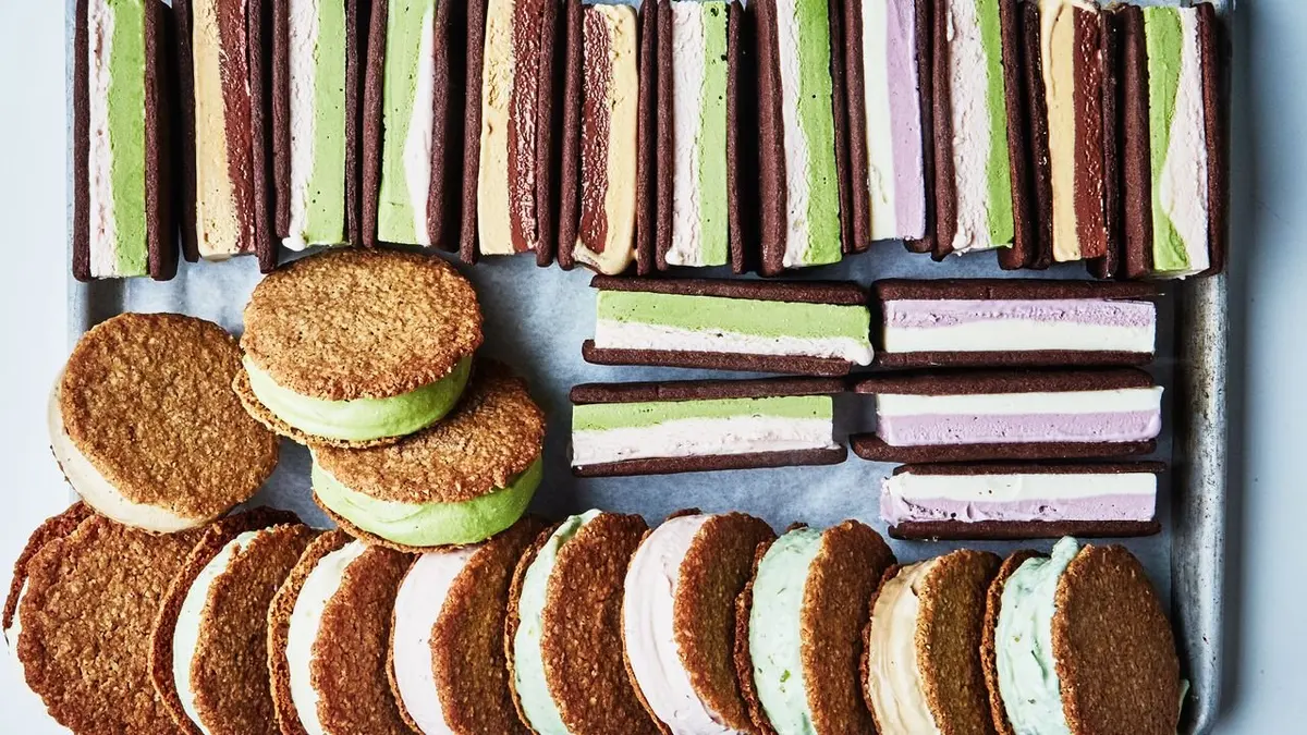 Chocolate Ice Cream Cookie Sandwiches