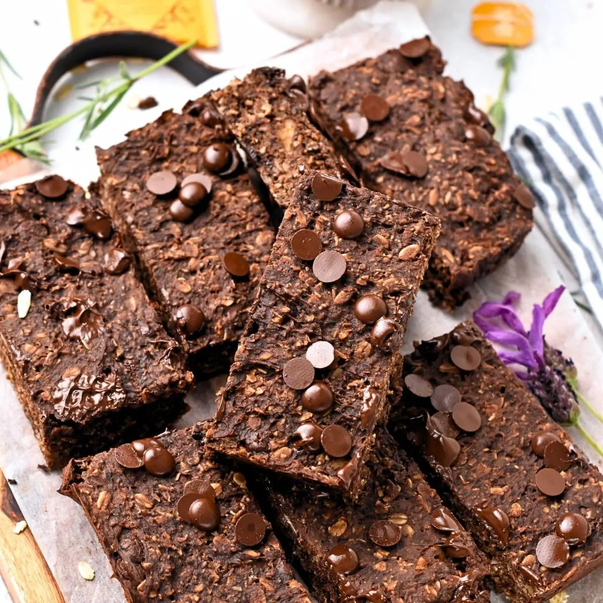Chocolate Breakfast Bars (11g Protein, 8g Fiber)