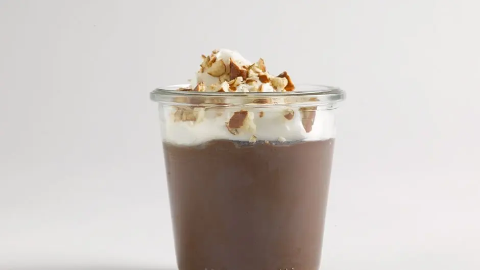 Dark Chocolate Pudding with Pretzels - photo from Bon Appétit